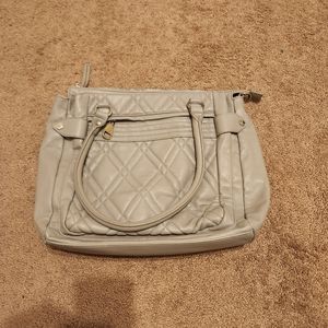 Steve Madden quilted gray handbag purse